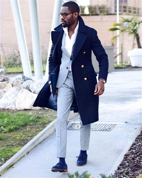 Mens Navy Blue Trench Coat Style - Tradingbasis