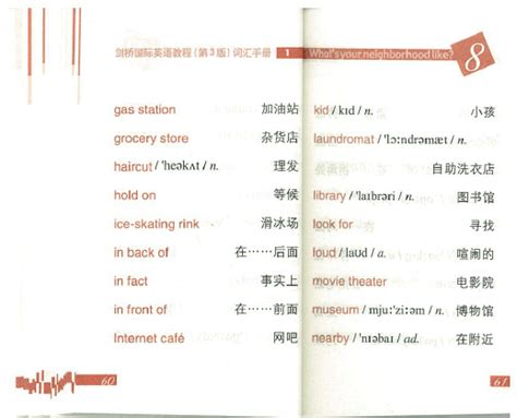 剑桥国际英语教程词汇手册 1级word文档在线阅读与下载免费文档