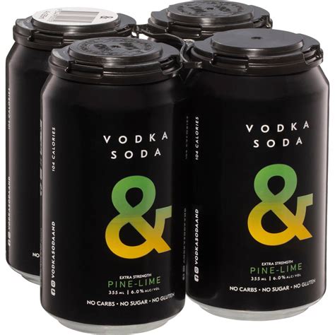 Vodka Soda Pine And Lime 355 X 4 Pack Woolworths