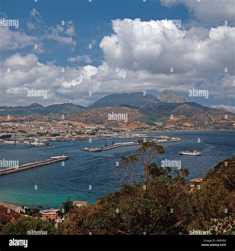 Ceuta in Morocco North Africa belongs to Spain View over the harbour ...