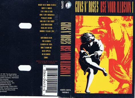 Guns N Roses Use Your Illusion I 1991 Dolby HX PRO B NR Cassette