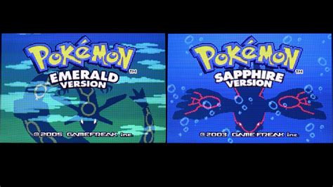 Real Hardware Pokémon Emerald Sapphire Intro And Title Screen