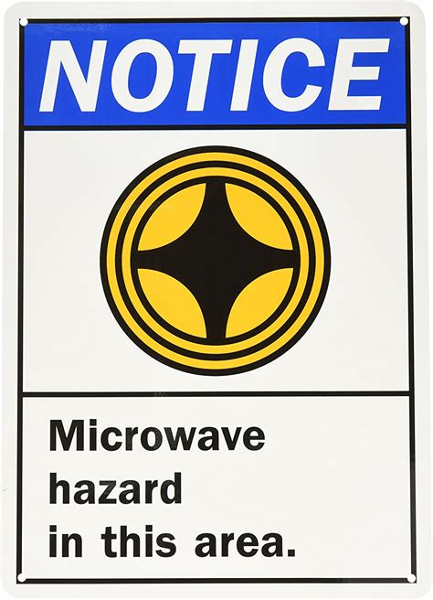 Amazon Smartsign Aluminum Sign Legend Caution Microwave Hazard