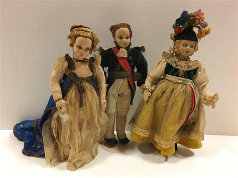 Lot Lot Lenci Type Dolls Including Napoleon And Josephine