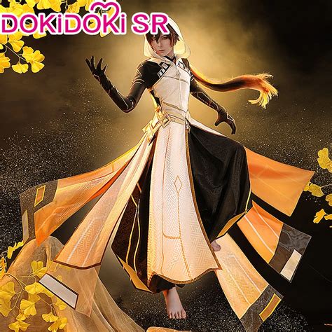 Dokidoki Sr Game Genshin Impact Cosplay Zhong Li God Costume Zhongli