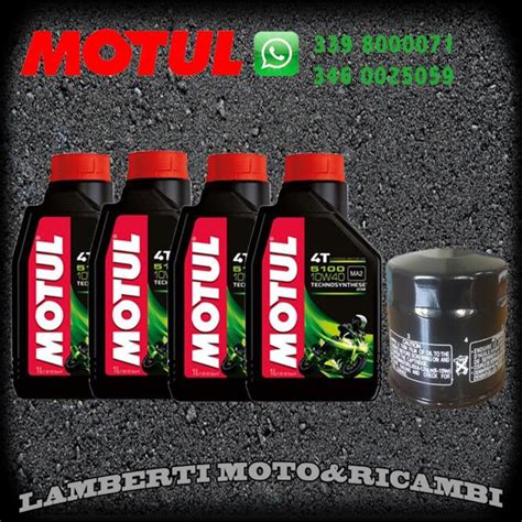 Vendo KIT TAGLIANDO OLIO MOTUL 5100 10W40 FILTRO KAWAS Altre Marche A