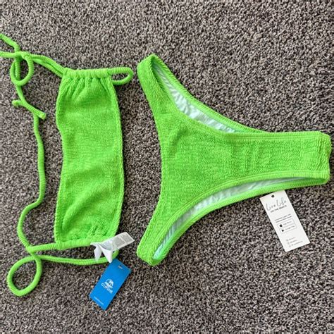 Cupshe Swim Small Neon Green Bikini Poshmark