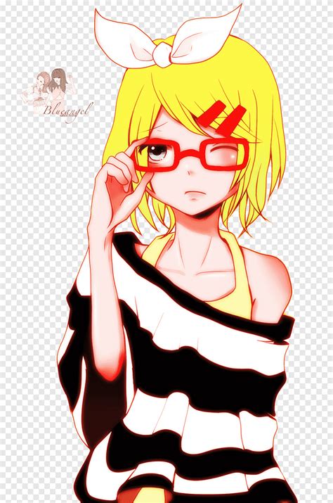 Rin Kagamine Extraction Yellow Haired Female Anime Character Wearing