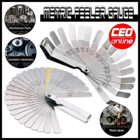 Ceo 🇲🇾 16 32 Blades Feeler Gauge Metric Gap Filler Gage Measurment