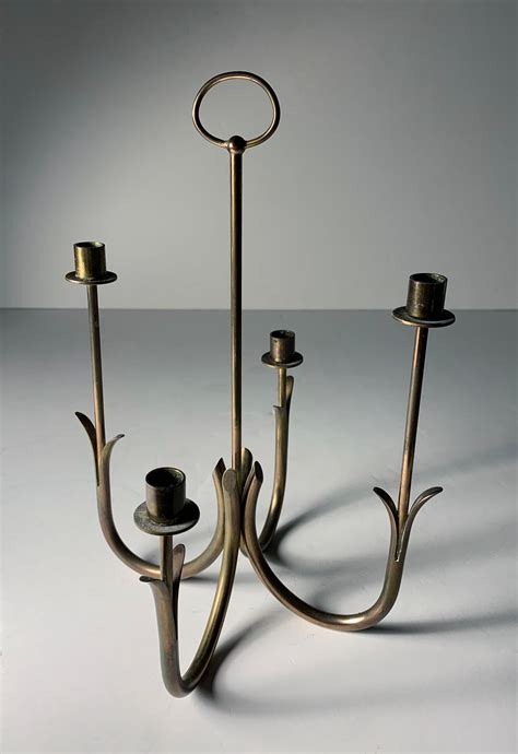 Gunnar Ander Brass Candlestick Candelabra By Ystad Metall Sweden For