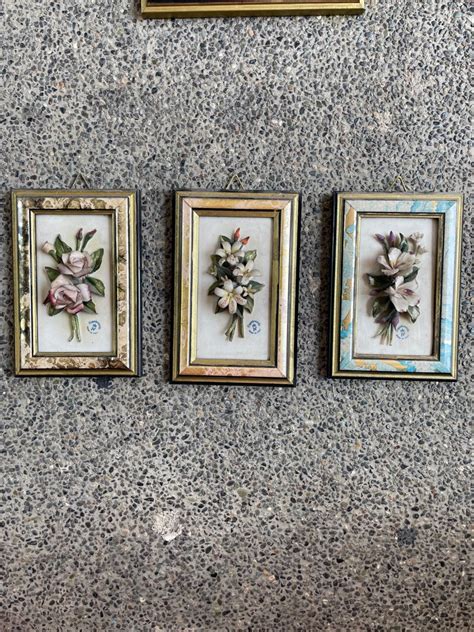 Capodimonte Italy Flower Frames Set Of On Carousell