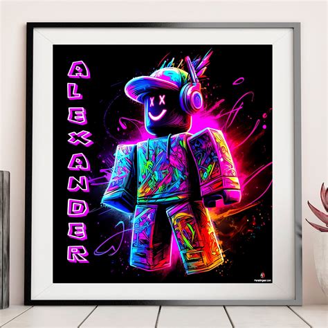 Customized Roblox Poster, Roblox Print, Personalized Roblox Print ...