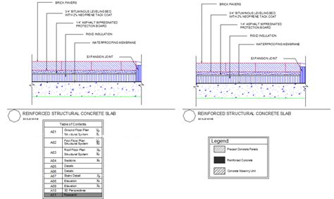 Reinforced structural concrete slab detail dwg file - Cadbull