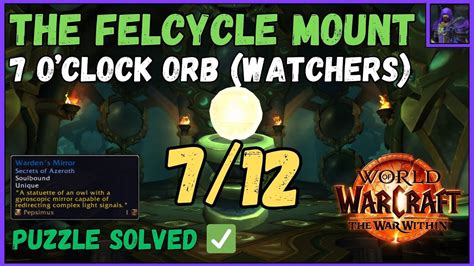 Wow The Felcycle Mount 7th Orb 7 Oclock Orb Youtube