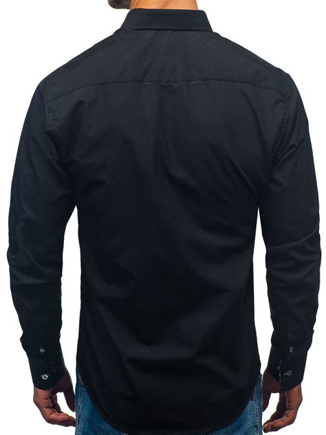 Camisa De Manga Larga Para Hombre Negra Bolf 3762 NEGRO