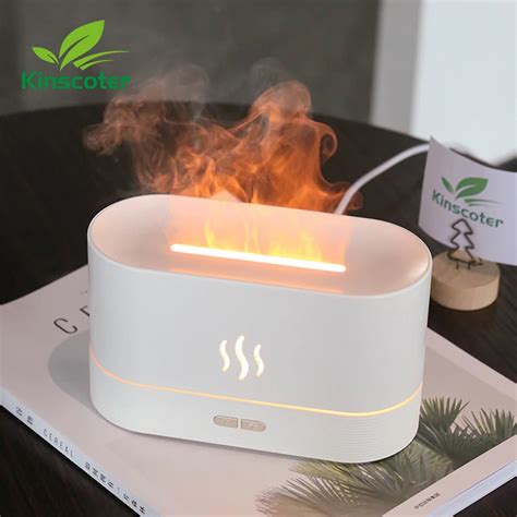 Kinscoter Flame Air Humidifier Fragrant Essential Oil Aroma Diffuser