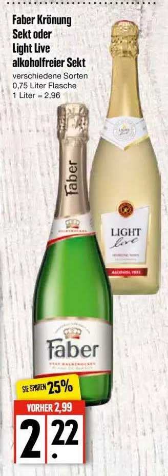 Faber Krönung Sekt Oder Light Live Alkoholfrei Sekt Angebot bei EDEKA