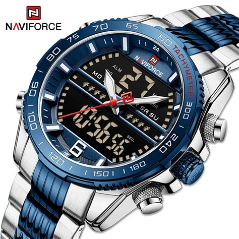 Marque De Luxe NAVIFORCE Montre De Sport Num Rique Pour Hommes En Acier