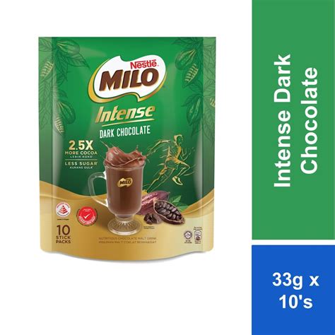 MILO Intense Dark Chocolate Pouch 33g X 10 S Shopee Malaysia