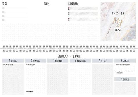 Tischquerkalender Marble Kalender Jpc