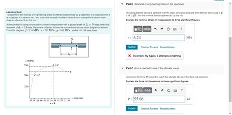 Solved Learning Goal To Determine The Nominal Or Engineering Stress