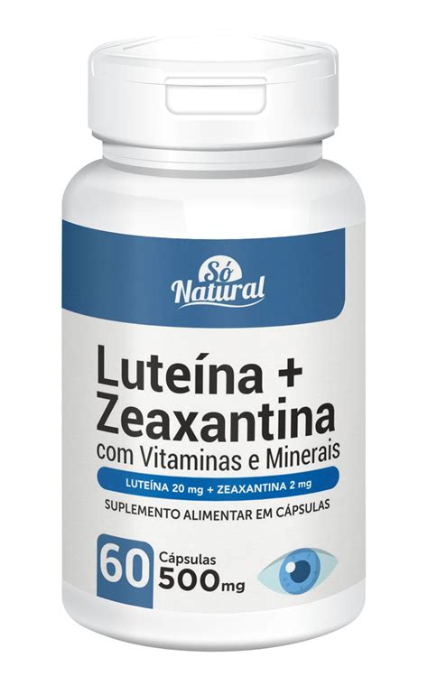 Luteína Zeaxantina Vitaminas e Minerais 500 mg 60 Cápsulas