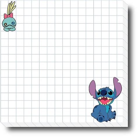 Bloco De Notas Stitch Folhas Memo Pad Notepad Adora Papelaria