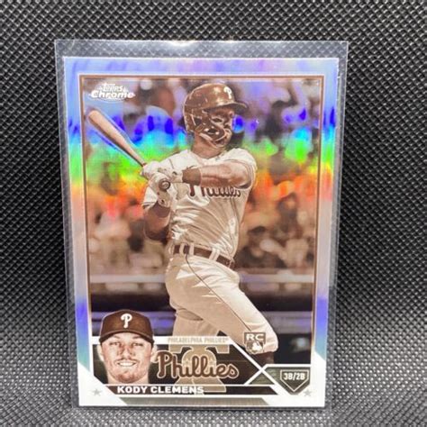 Topps Chrome Sepia Rookie Refractor Baseball Rc Kody Clemens