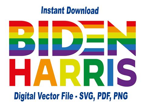 Biden Harris Rainbow Logo SVG Digital Download Joe Biden | Etsy