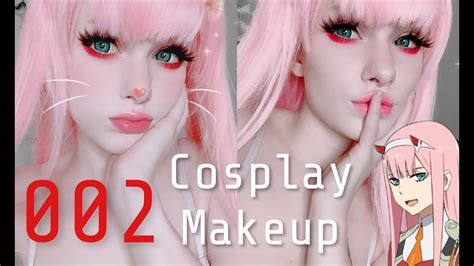 Zero Two cosplay makeup - Darling in the FRANXX Check more at https://epicgoo.com/zero-two-co ...