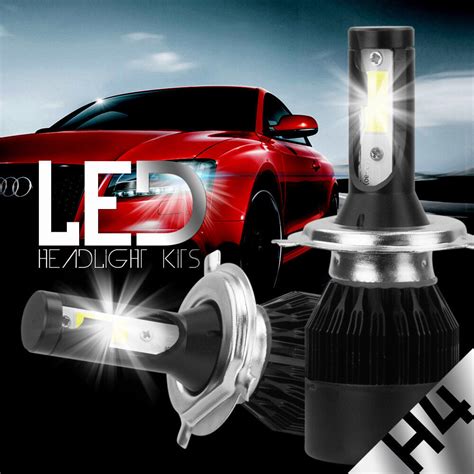 2x Cree H4 488w 48800lm Led Headlight Hi Lo Beam Car Light Bulbs 9003