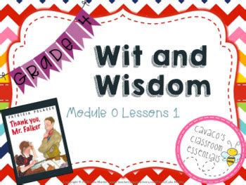 Wit And Wisdom Grades 3 5 Module 0 Lessons 1 6 TpT