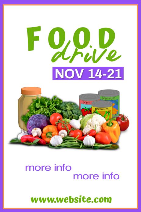 Food Drive Poster Template | PosterMyWall