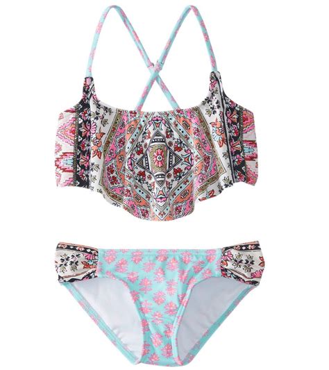 Billabong Girls Moon Tribe Flutter Bikini Set Big Kid At Swimoutlet