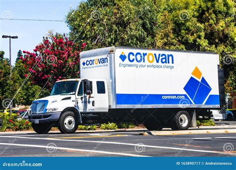 Aug 22 2019 Santa Clara Ca Usa Corovan Truck Driving On A Street