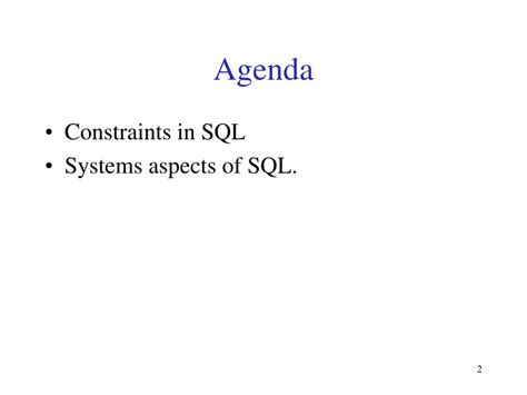 Ppt Lecture Sql Constraints And Programming Powerpoint