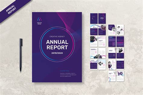 Creative And Modern Annual Report Template Designs Entheosweb