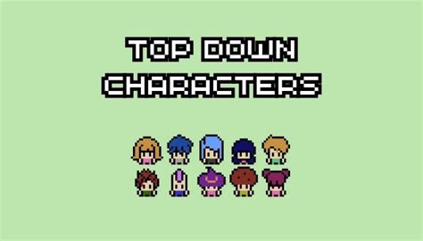 Top Down Pixel Art Characters Pack Gamedev Market