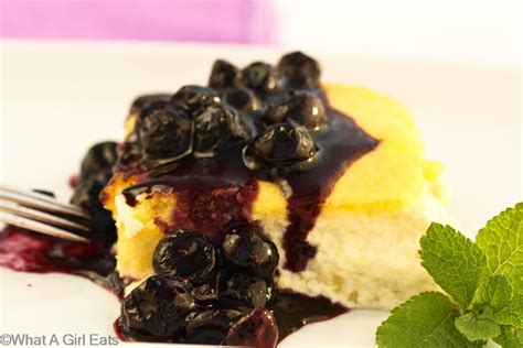 Blintz Souffle With Blueberry Sauce - What A Girl Eats