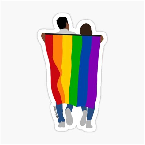 Gay Pride Flag Sticker By Mommalipsdraws Redbubble