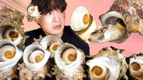 Mukbang Asmrㅣchewy Giant Conch Turban Shell Eat🐚korean Seafood 후니