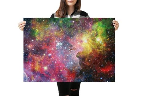 A Colourful Nebula Stars Poster Art Print X Cm Gsm Space