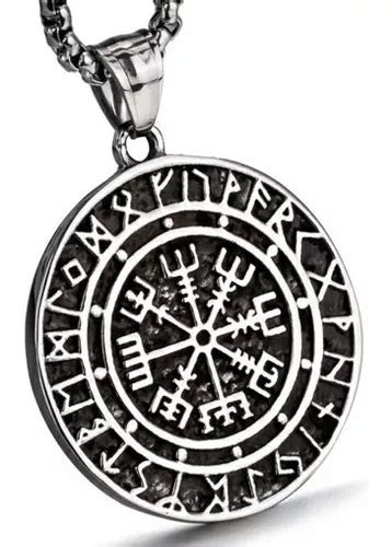 Dije Runas Br Jula Vikinga Vegvisir N Rdico Acero Cadena