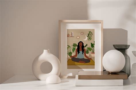 Black Woman Art Yoga Pose Meditation Art African Girl Art - Etsy