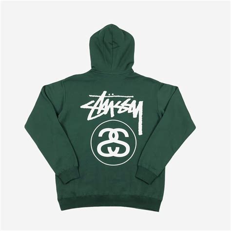 Stüssy Mens Khaki And Green Hoodie Depop