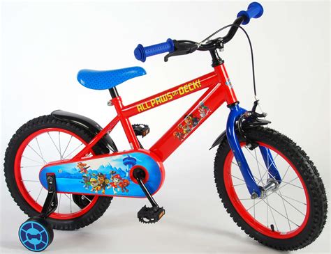 Paw Patrol Kinderfiets Jongens Inch Rood Blauw Fietsmaster