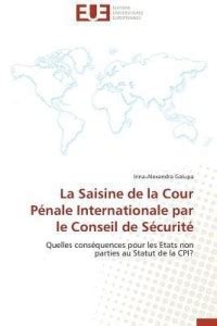 La Saisine De La Cour P Nale Internationale Par Le Conseil De S Curit