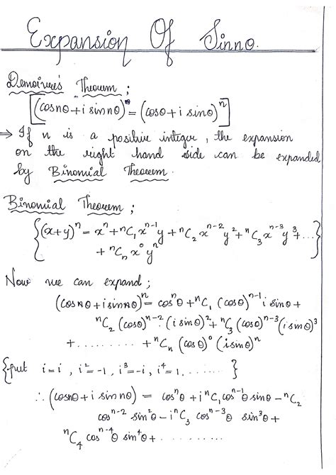 Expansion Of Sin Theta Trigonometry And Differential Equations Studocu