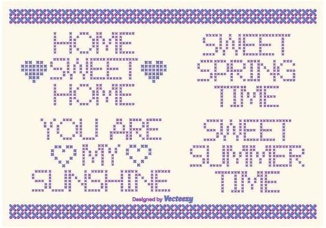 Cross Stitch Vector Font 89898 Vector Art At Vecteezy Cross Stitch