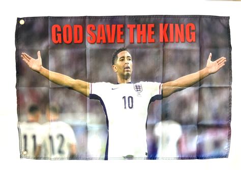 Jude Bellingham England Flag God Save The King The Badgeman Shop